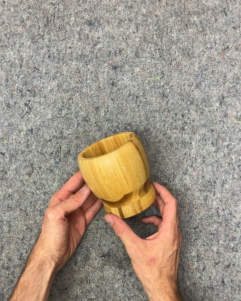 Bamboo Wood Mortar Bowl