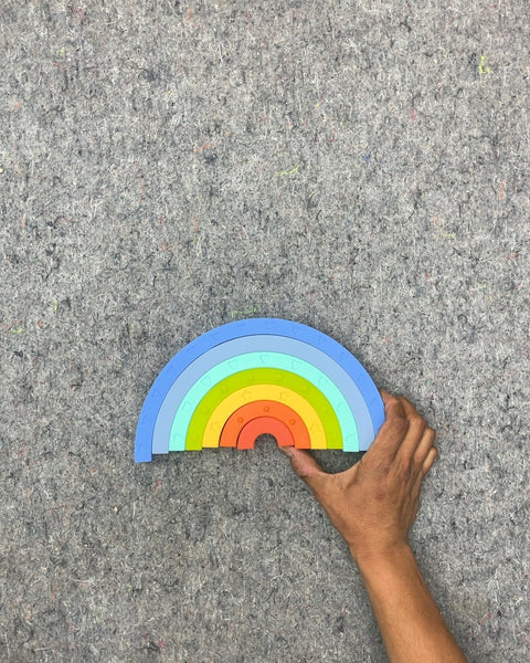 Wooden Rainbow Stacking Toy