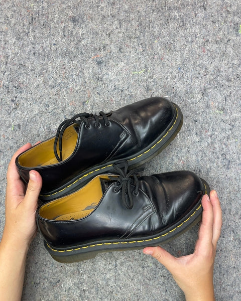 Dr. Martens Black Leather Oxford Shoes, Sz US 7M, EU 39