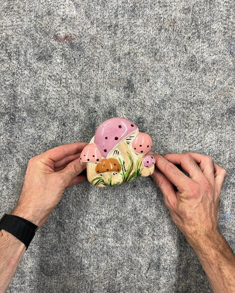 1970s Ceramic Mushroom Napkin Holder