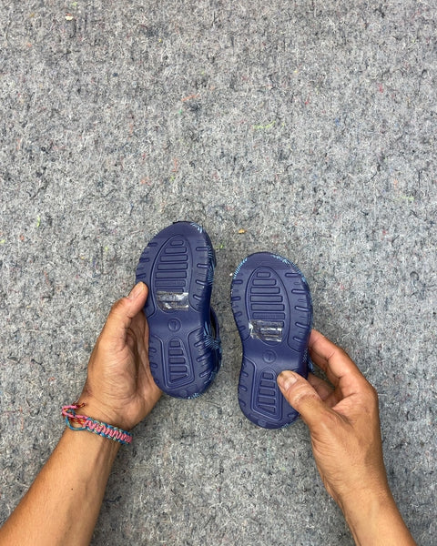 Blue Patterned Baby Sandals, Sz Kids 7