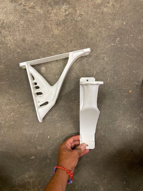 3D Printed White Wall Brackets