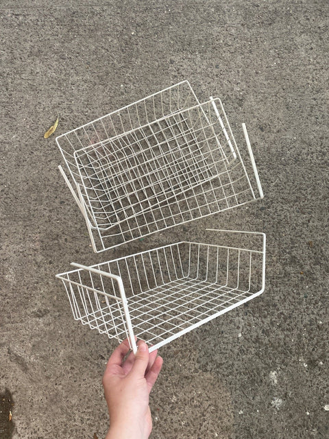 3 More Wire Under-Desk Baskets