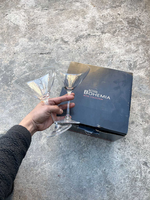 3 Royal Bohemia Martini Glasses