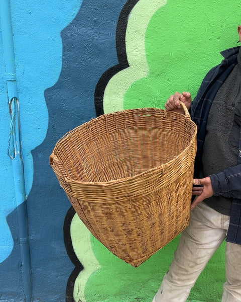 Large Woven Wicker Basket, H14x20"