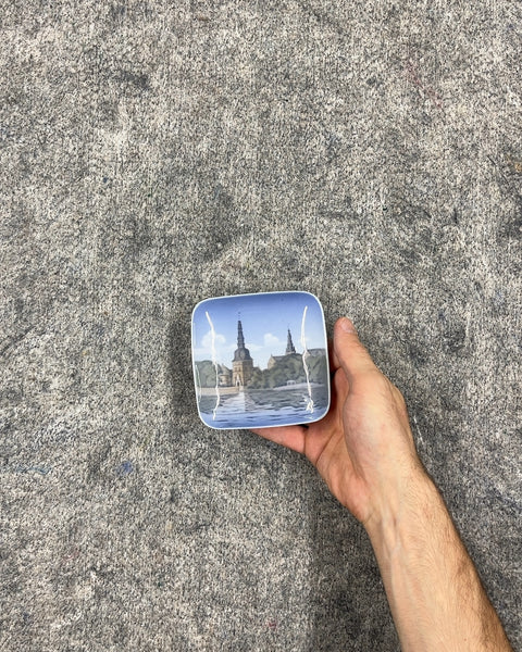 Vintage Royal Copenhagen Porcelain Square Trinket Tray