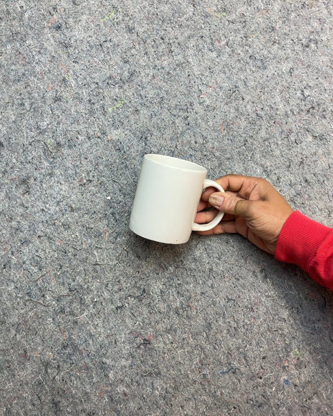 A Very White Ceramic Coffee Mug