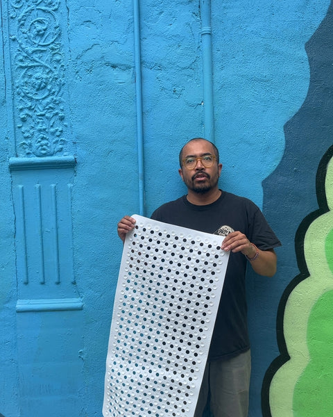 White Perforated Shower Mat, 16x35"