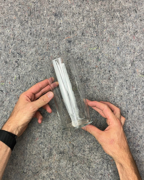 Clear Glass Cylinder Vase, H7"