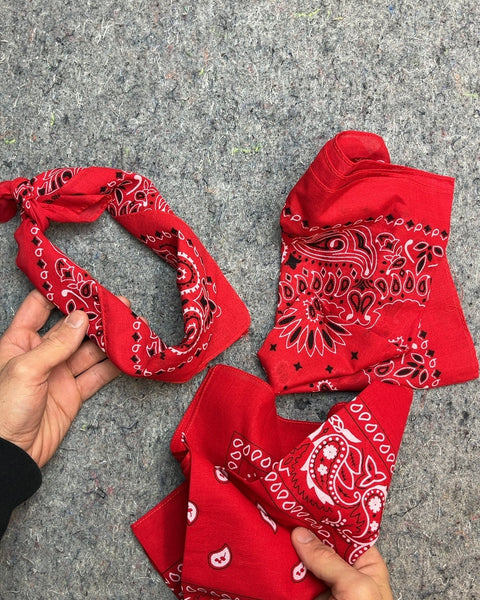 Red Paisley Bandanas For You & Your 2 Friends