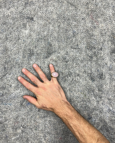 Pink Faceted Stone Ring