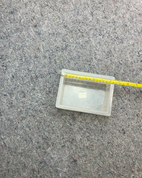 Clear Plastic Storage Bin, 5x6"