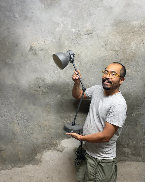 Gray Adjustable Desk Lamp