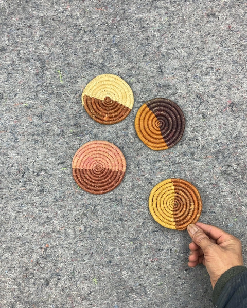 Woven Coasters, Set of 4