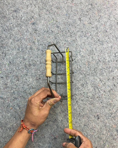 Sexy Metal Wire Bottle Carrier with Wood Handle, W7D4H8
