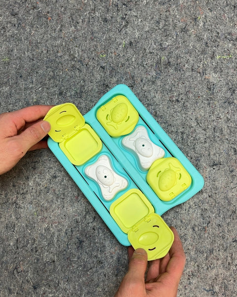 Catstages Blue Kitty Cube Treat Puzzle Toy