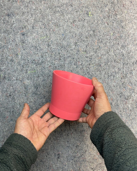Salmon Pink Ceramic Planter, 5"