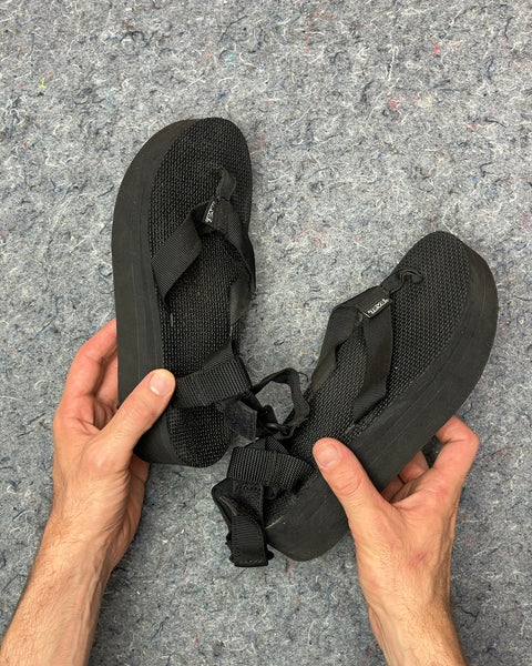 Teva Black Platform Sandals, Size EU 39