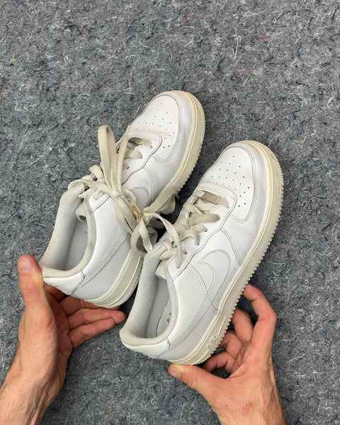 Nike Air Force 1 Low White Sneakers, Size US 6.5Y or EU 39