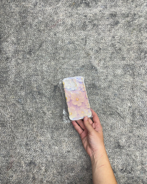 EYZUTAY Floral Wavy Edge iPhone Case, Purple