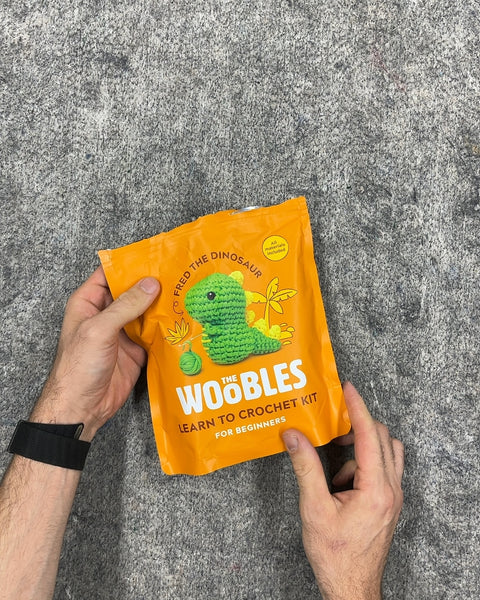 The Woobles Fred The Dinosaur Learn To Crochet Kit