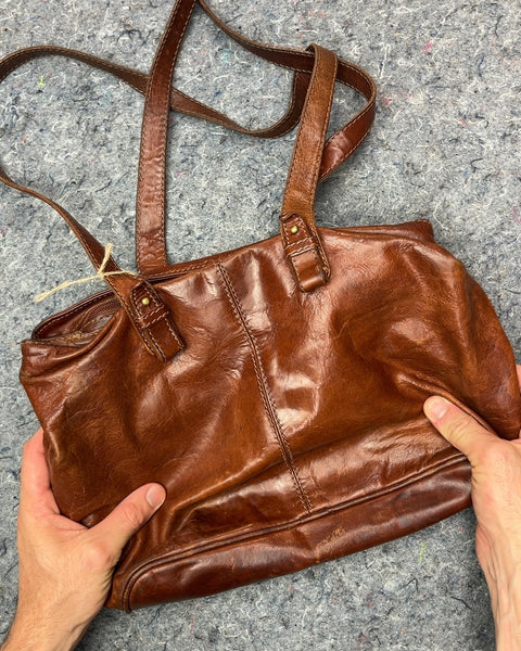 Brown Leather Shoulder Bag