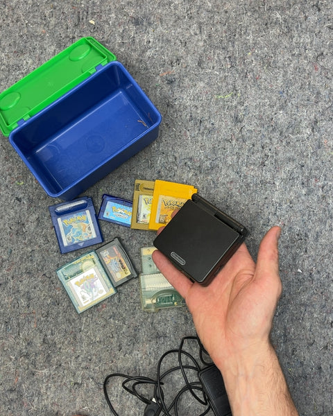 Nintendo Game Boy Advance SP with 7 Pokemon Games