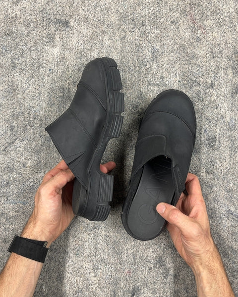 GANNI Recycled Rubber City Mules, Size EU 38