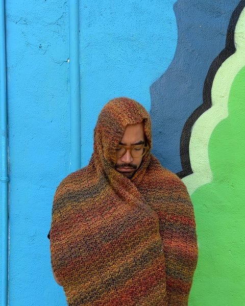 Striped Knit Scarf