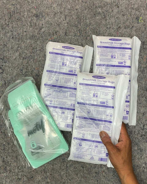 Lansinoh Breastmilk Storage Bags and Motif Silicone Breastmilk Storage Bag