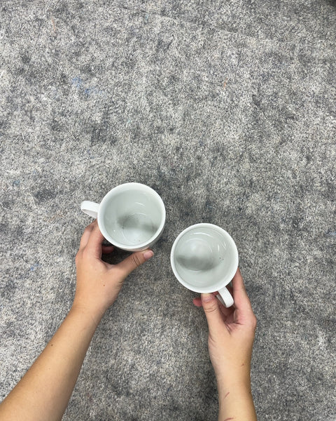 Hotel Balfour White Ceramic Mugs, Set of 2