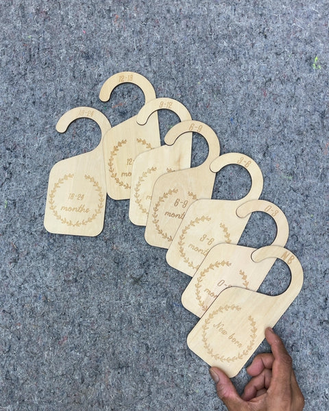 Wooden Baby Closet Dividers, 7-Pack