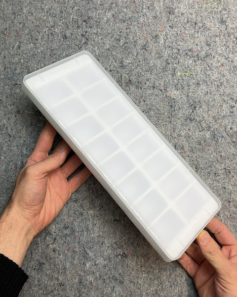 White Ice Cube Tray with Lid