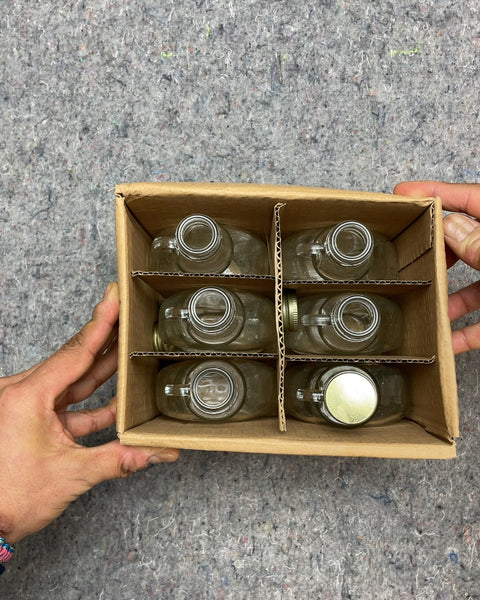 8oz Glass Bulk Syrup Bottles w/ Metal Lids