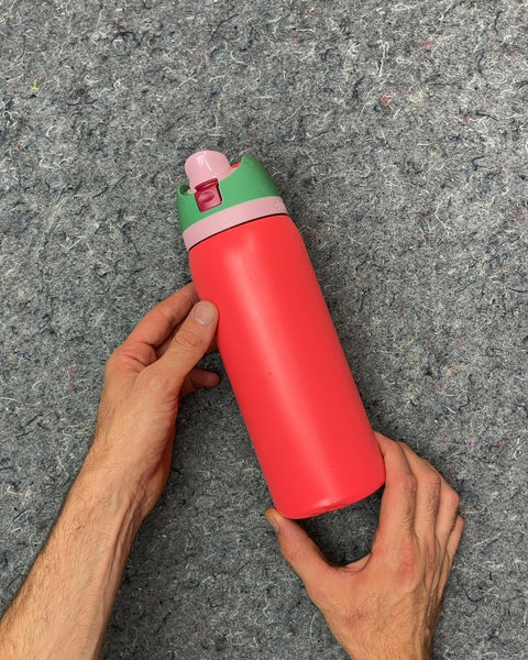 Owala Pink and Green Water Bottle