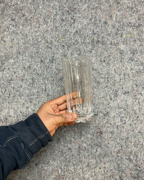 Very Sexy Tall Clear Ribbed Glass