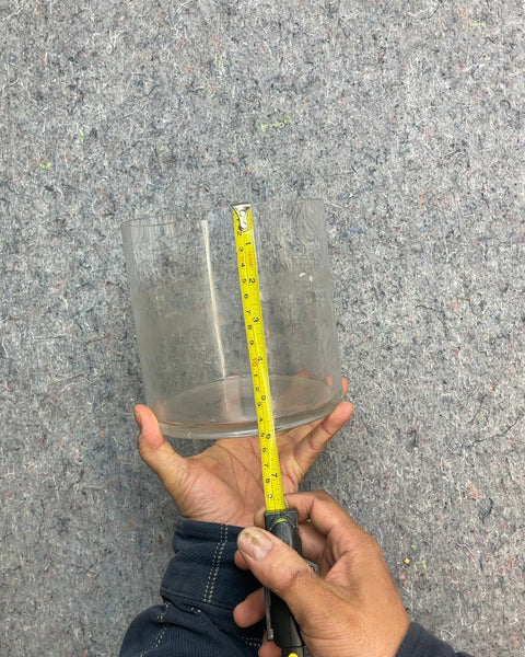 Clear Glass Cylinder Vase, 6x6"