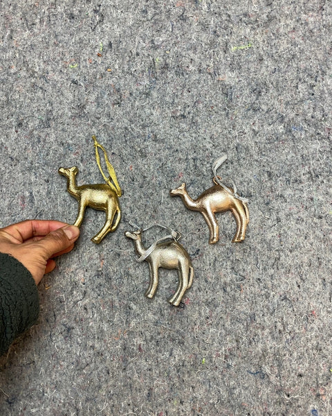 Camel Christmas Ornaments, Set of 3