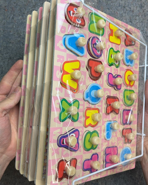 6 Wooden Puzzles & A Rack