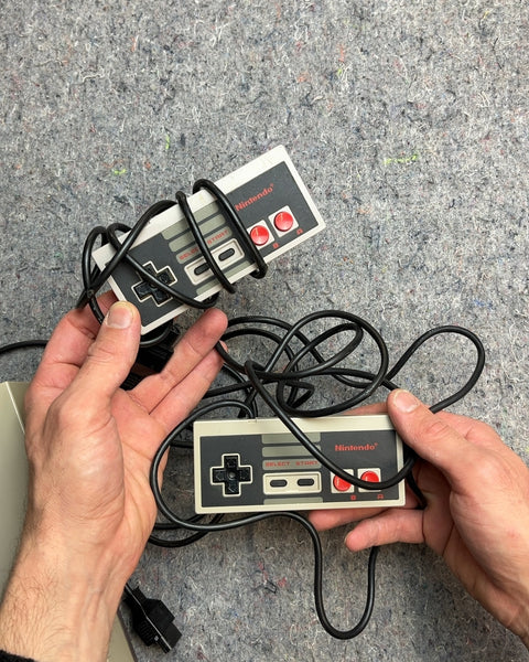 Nintendo Entertainment System with Two Controllers, Untested & Needs A Power Cable