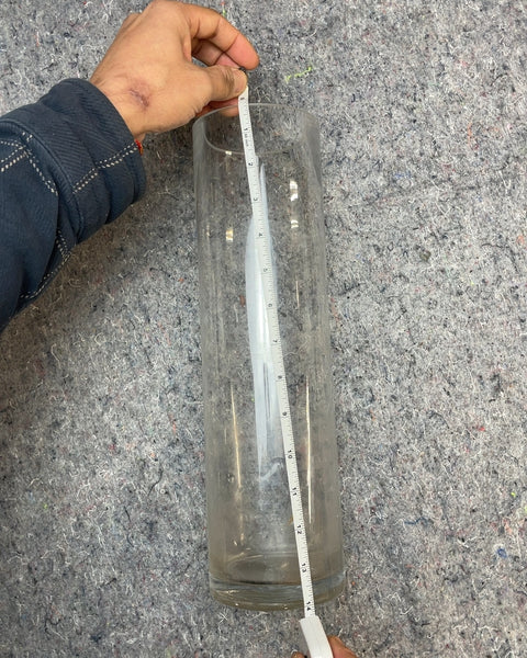 14" Tall Glass Cylinder Vase
