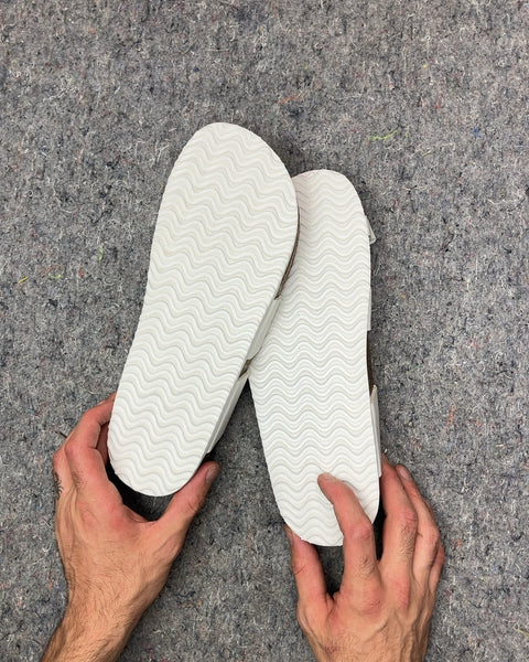 White Double Buckle Slide Sandals That Look Just Like Birkenstocks, Size 43