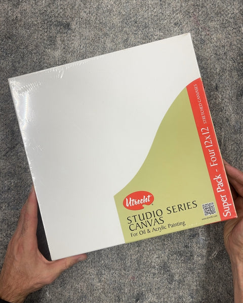 Four Utrecht Studio Series Canvas Super Pack, 12x12"