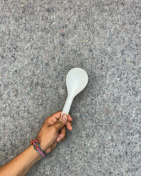 White Plastic Rice Paddle