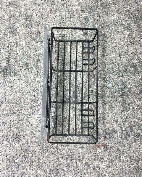 Black Metal Shower Caddy, 12x3x4"