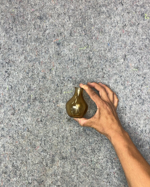 Sexy Small Amber Glass Vase