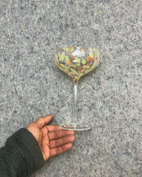 Confetti Stemmed Coupe Glass