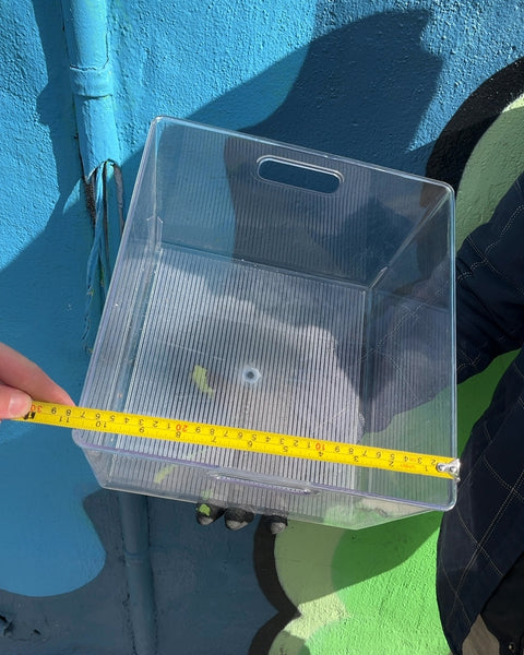 Clear Plastic Storage Bin, 11x12"