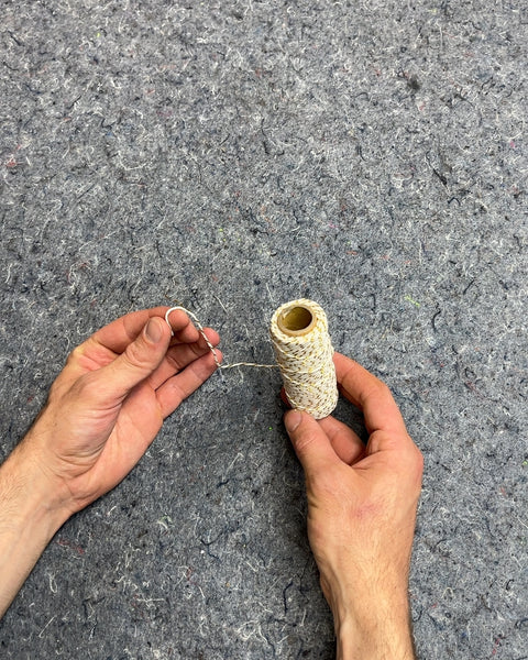 Spool of White and Gold Twine