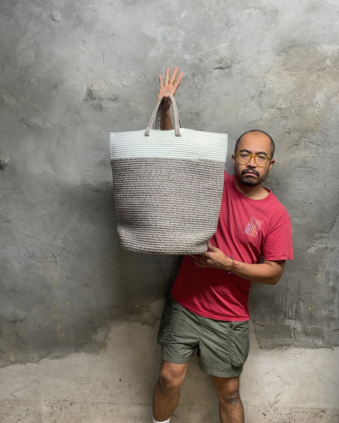 Large Woven Rope Storage Basket, 15x20"